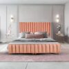 Casano Single Velvet Upholstered Bed with Box Storage