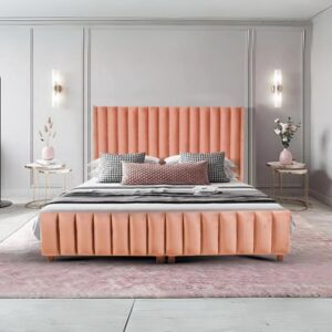 Casano Single Velvet Upholstered Bed with Box Storage