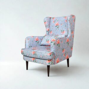 Genoa Wing Chair Floral Cotton