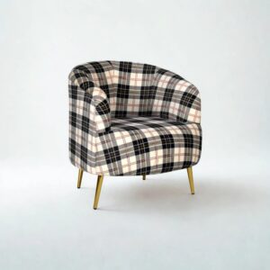 Guelfo Lounge Chair Abstract Suede