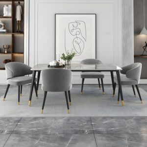 Marvella 6 Seater Italian Marble Dining Set
