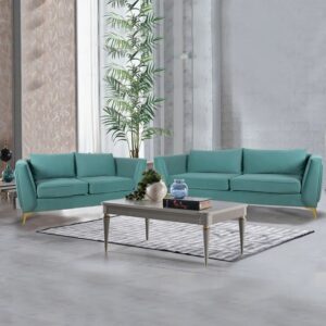 Serenzo Sofa Sea Green Velvet Luxe